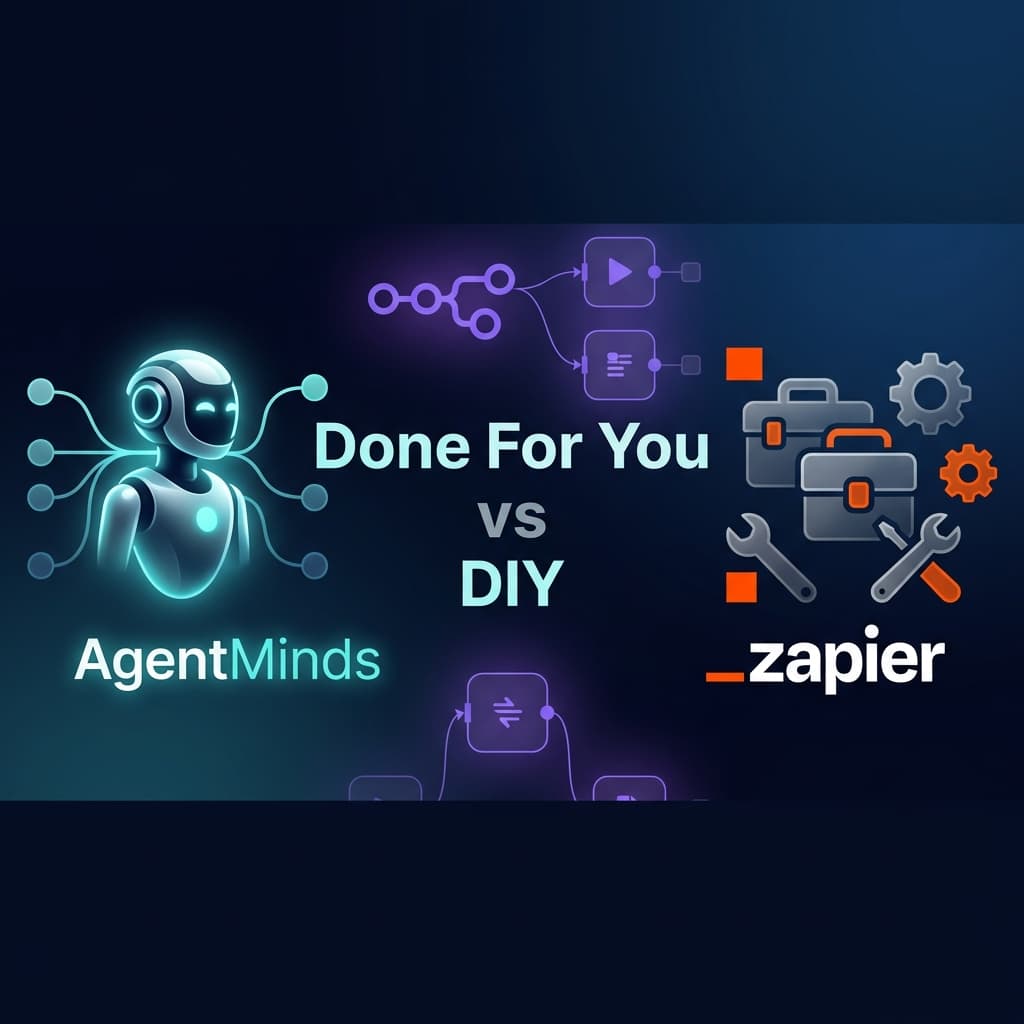 AgentMinds vs Zapier AI Marketing Automation Comparison