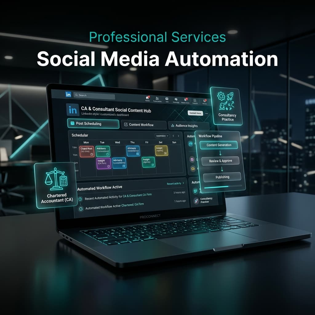 Automated Social Media Content for Professional Services Firms: A Playbook for CA Firms, Consultants and Agencies