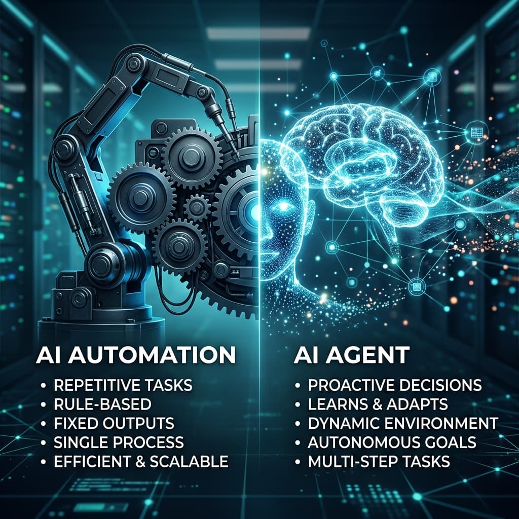 AI Agent vs AI Automation: What's the Real Difference for Marketing Teams